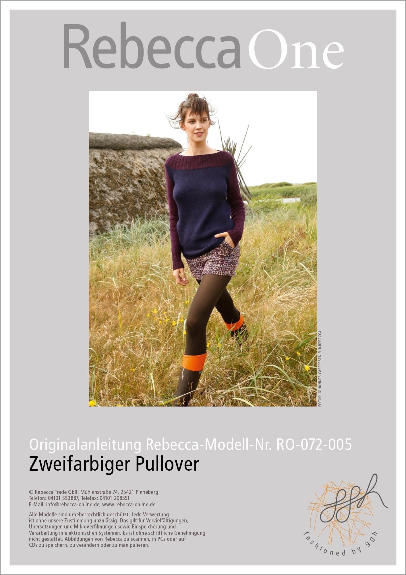 Strickanleitung - 2 - farbiger Pullover - Rebecca - Online.de