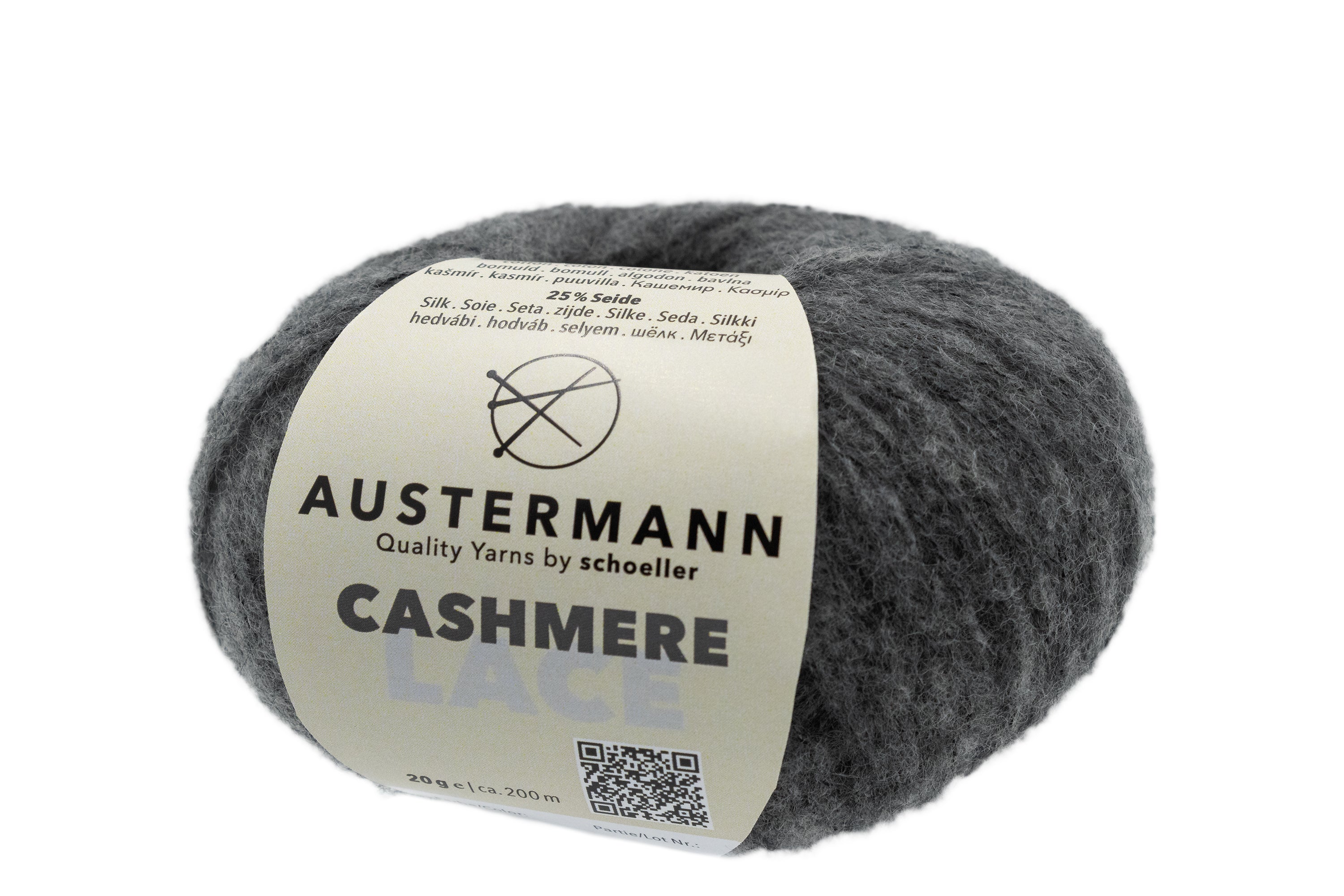 Cashmere Lace Garn | 200m/20g | Farbe: 12 - anthrazit