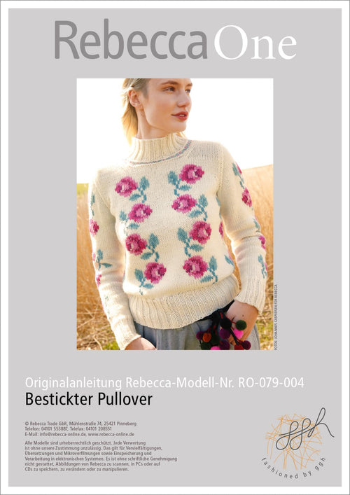 Anleitung - Bestickter Pullover | rebecca - online.de