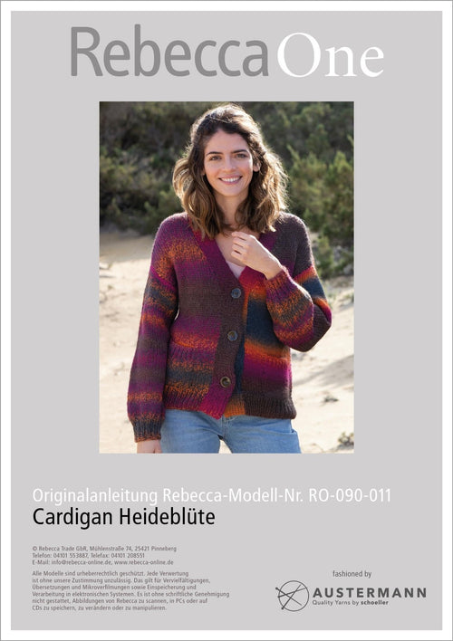 Anleitung - Cardigan Heideblüte | rebecca - online.de