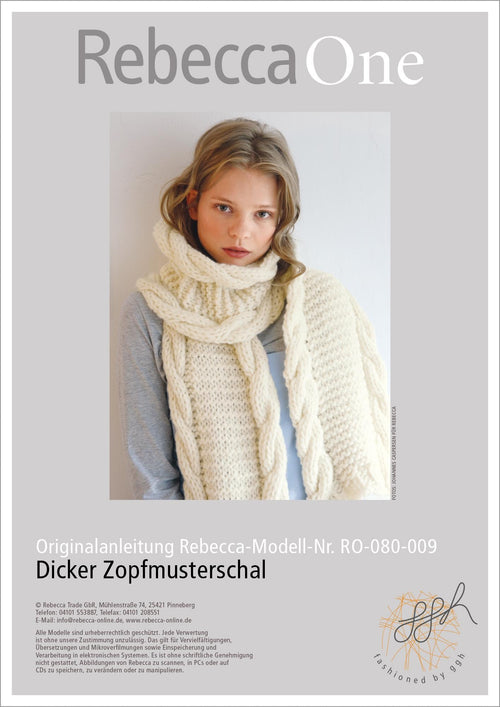 Anleitung - Dicker Zopfmusterschal | rebecca - online.de
