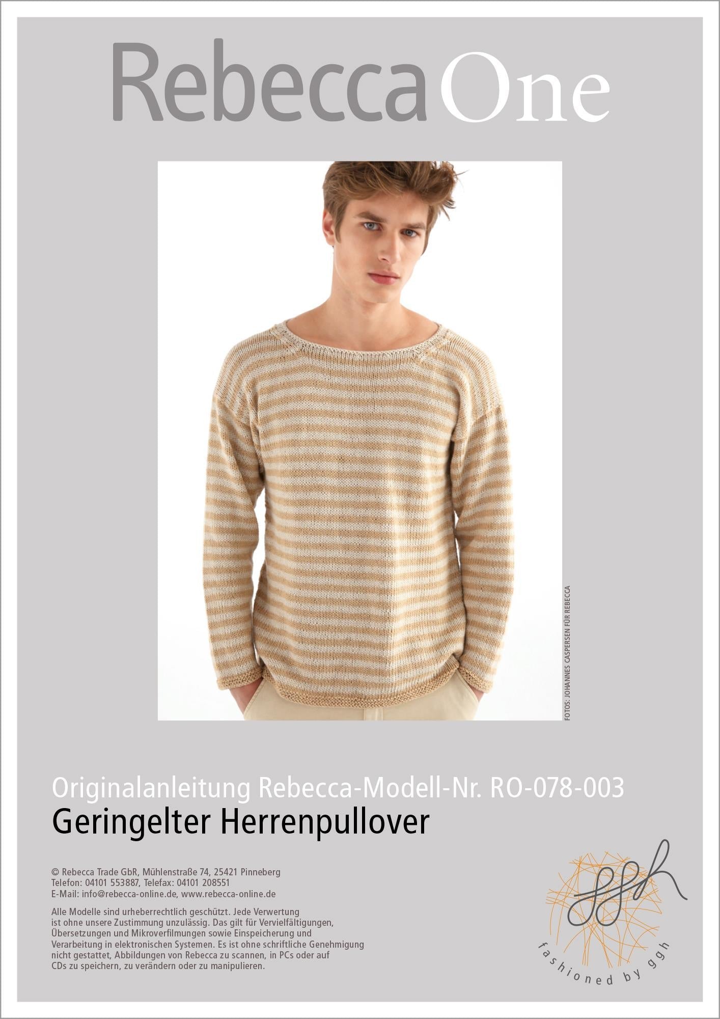 Anleitung - Geringelter Herrenpullover - Rebecca - Online.de