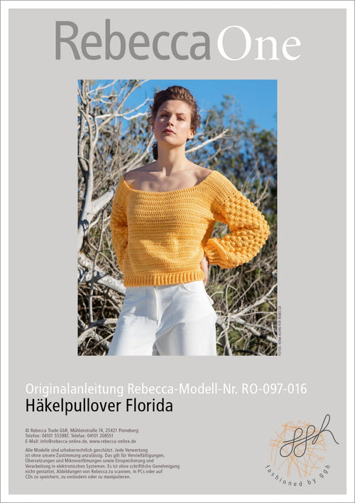 Anleitung - Häkelpullover Florida | rebecca - online.de