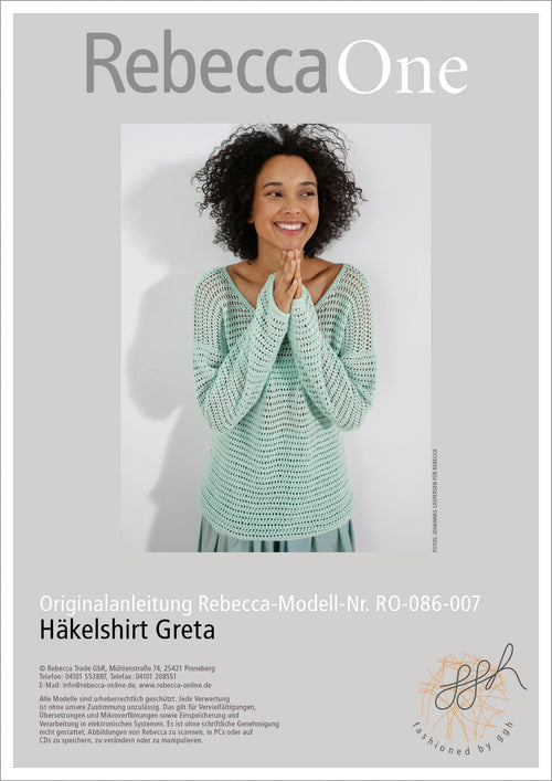 Anleitung - Häkelshirt Greta | rebecca - online.de