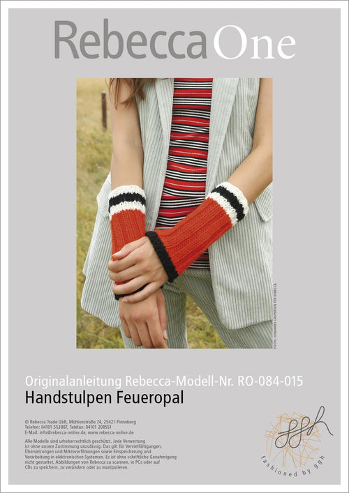 Anleitung - Handstulpen Feueropal | rebecca - online.de