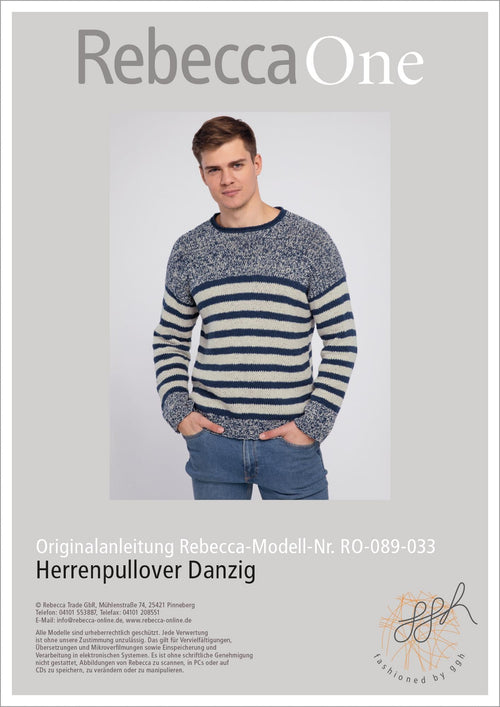 Anleitung - Herrenpullover Danzig | rebecca - online.de