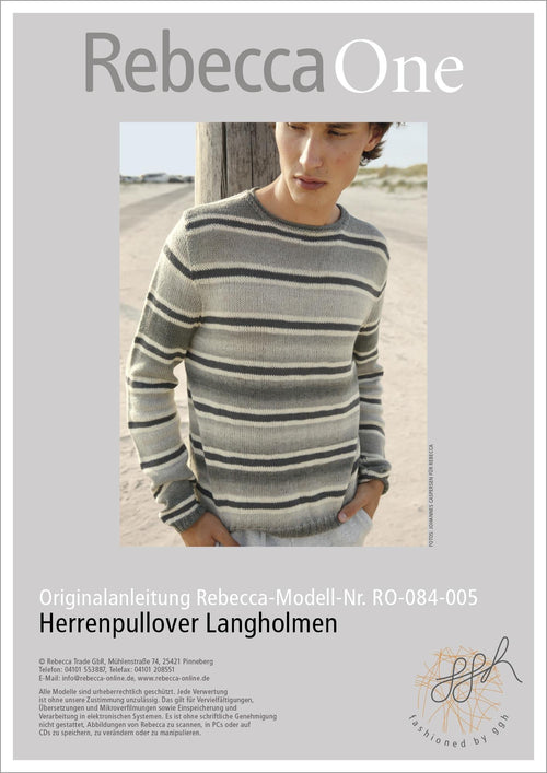 Anleitung - Herrenpullover Langholmen | rebecca - online.de