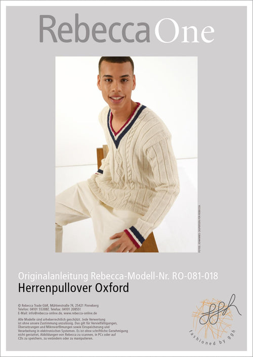 Anleitung - Herrenpullover Oxford | rebecca - online.de