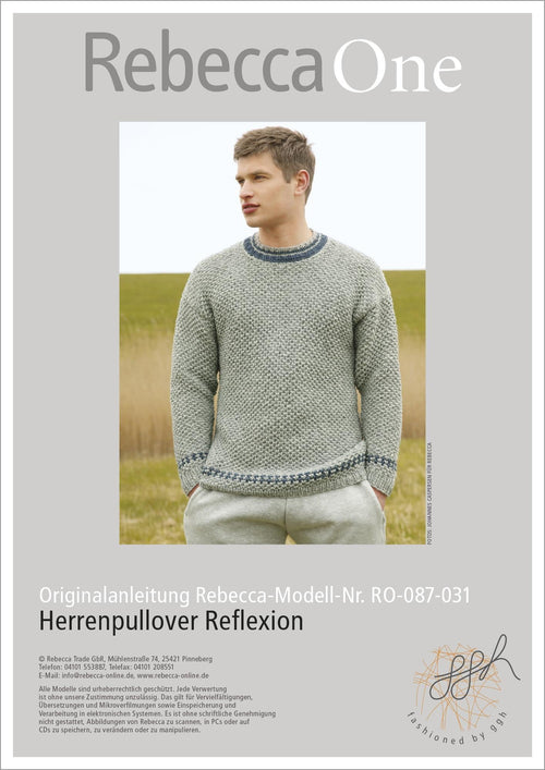 Anleitung - Herrenpullover Reflexion | rebecca - online.de