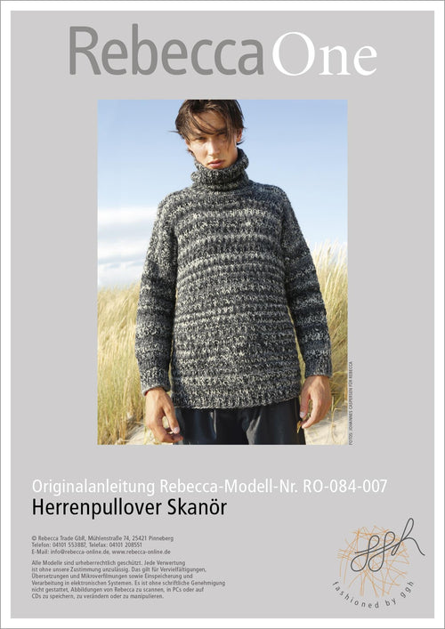 Anleitung - Herrenpullover Skanör | rebecca - online.de