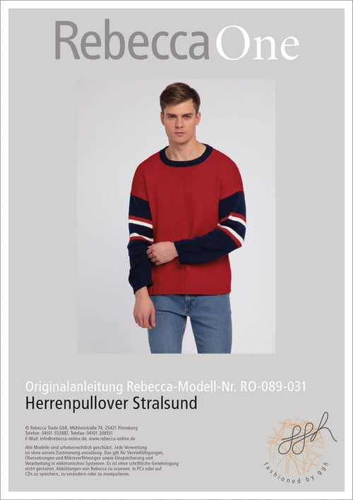 Anleitung - Herrenpullover Stralsund | rebecca - online.de