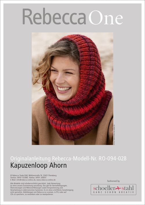 Anleitung - Kapuzenloop Ahorn | rebecca - online.de