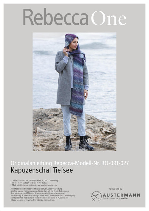 Anleitung - Kapuzenschal Tiefsee | rebecca - online.de