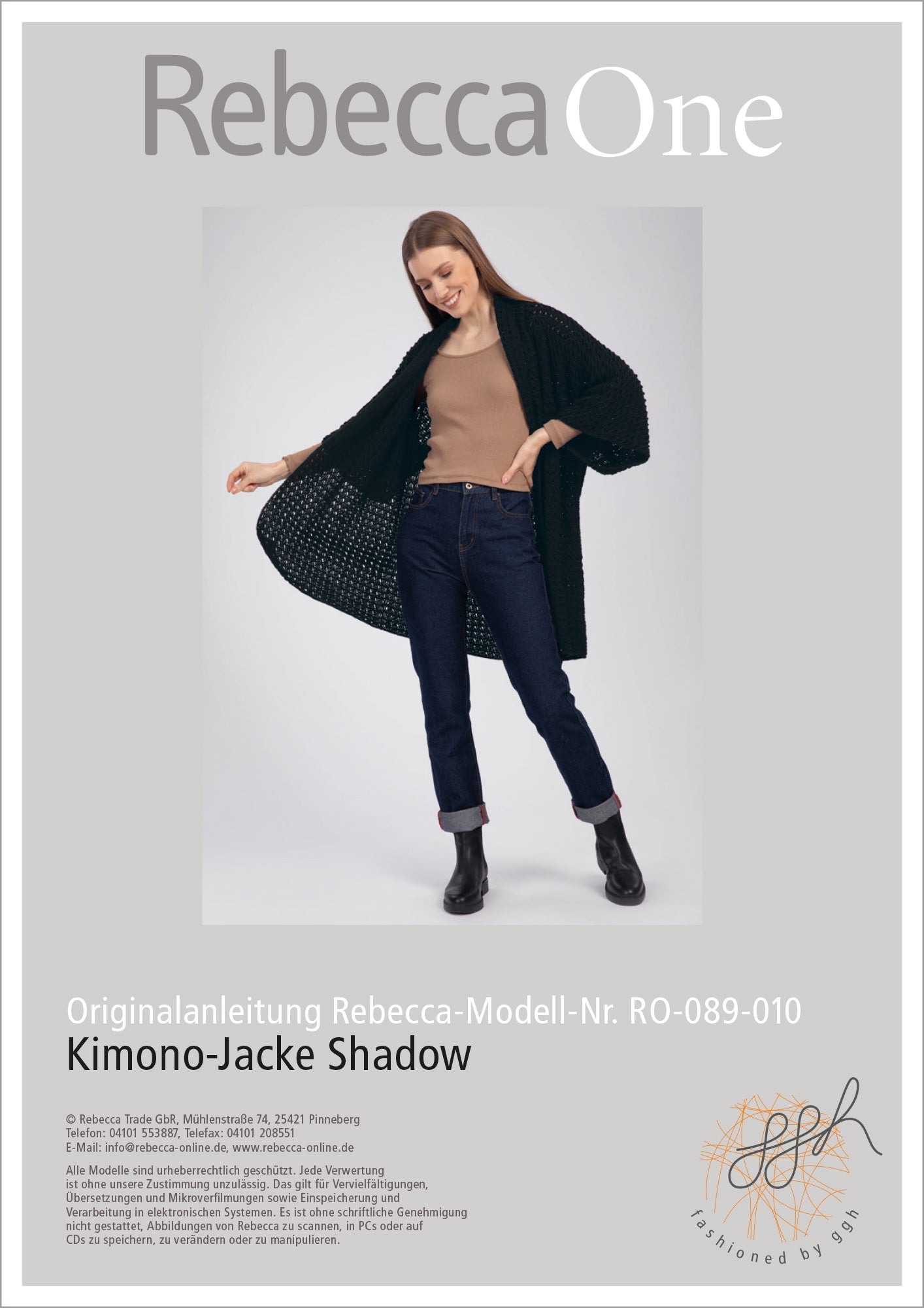 Anleitung - Kimono - Jacke Shadow - Rebecca - Online.de