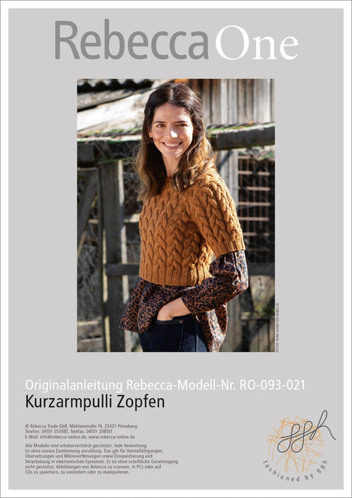 Anleitung - Kurzarmpulli Zopfen | rebecca - online.de