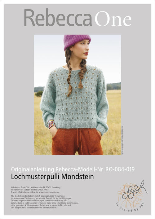 Anleitung - Lochmusterpulli Mondstein | rebecca - online.de