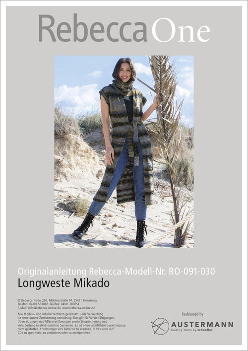 Anleitung - Longweste Mikado | rebecca - online.de