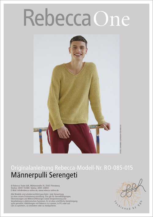Anleitung - Männerpulli Serengeti | rebecca - online.de