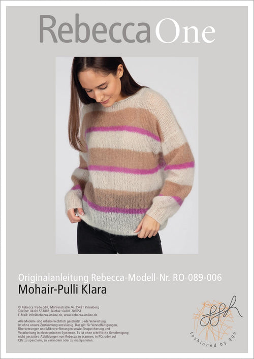 Anleitung - Mohair - Pulli Klara | rebecca - online.de