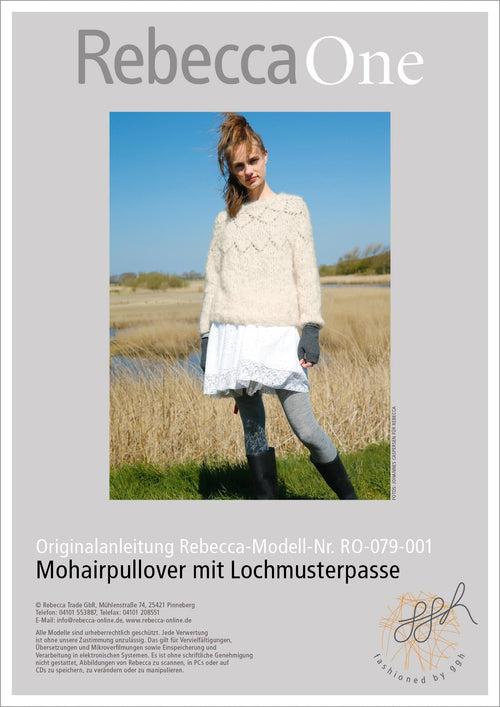 Anleitung - Mohairpullover mit Lochmuster | rebecca - online.de
