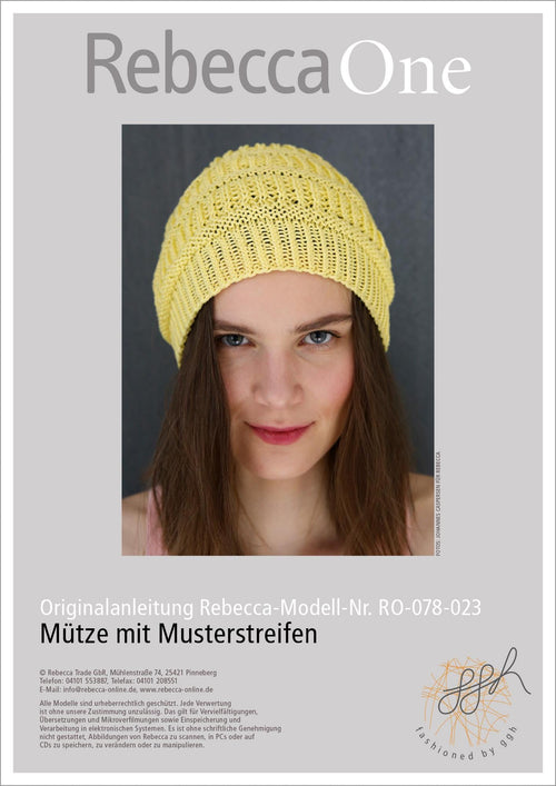 Anleitung - Mütze mit Musterstreifen | rebecca - online.de