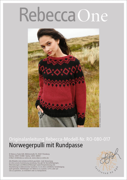 Anleitung - Norwegerpulli mit Rundpasse | rebecca - online.de
