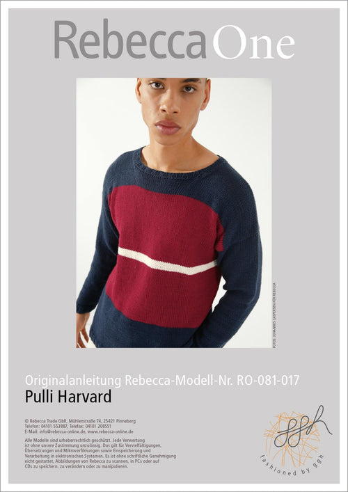 Anleitung - Pulli Harvard | rebecca - online.de