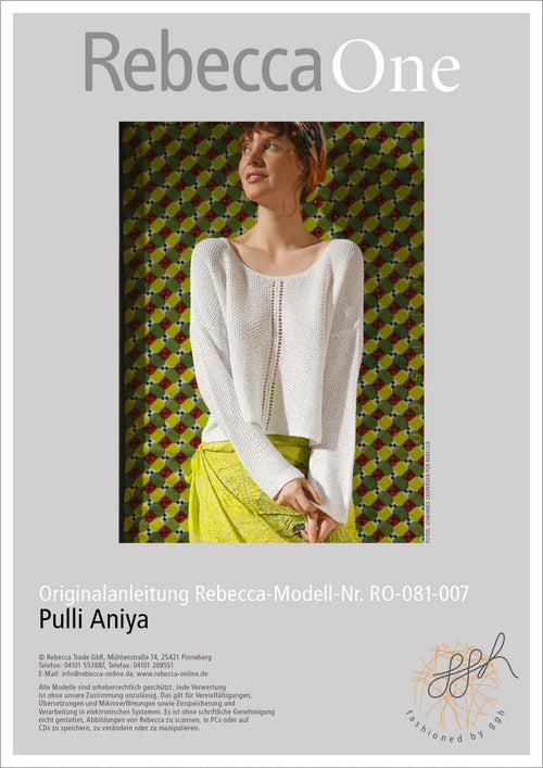 Anleitung - Pullover Aniya | rebecca - online.de