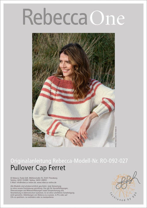 Anleitung - Pullover Cap Ferret | rebecca - online.de