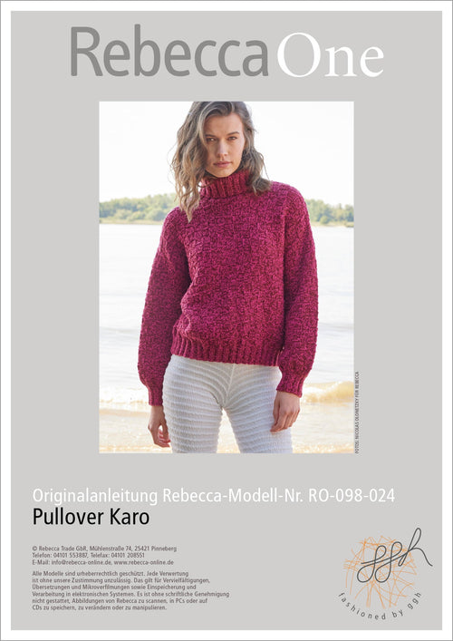 Anleitung - Pullover Karo | rebecca - online.de