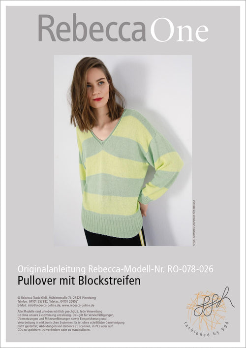 Anleitung - Pullover mit Blockstreifen | rebecca - online.de