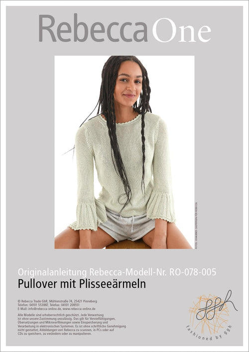 Anleitung - Pullover mit Plisseeärmeln | rebecca - online.de