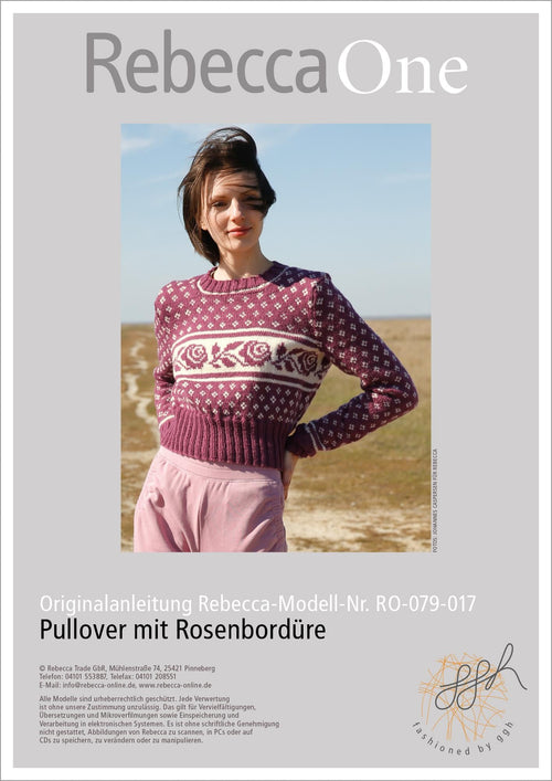 Anleitung - Pullover mit Rosenbordüre | rebecca - online.de