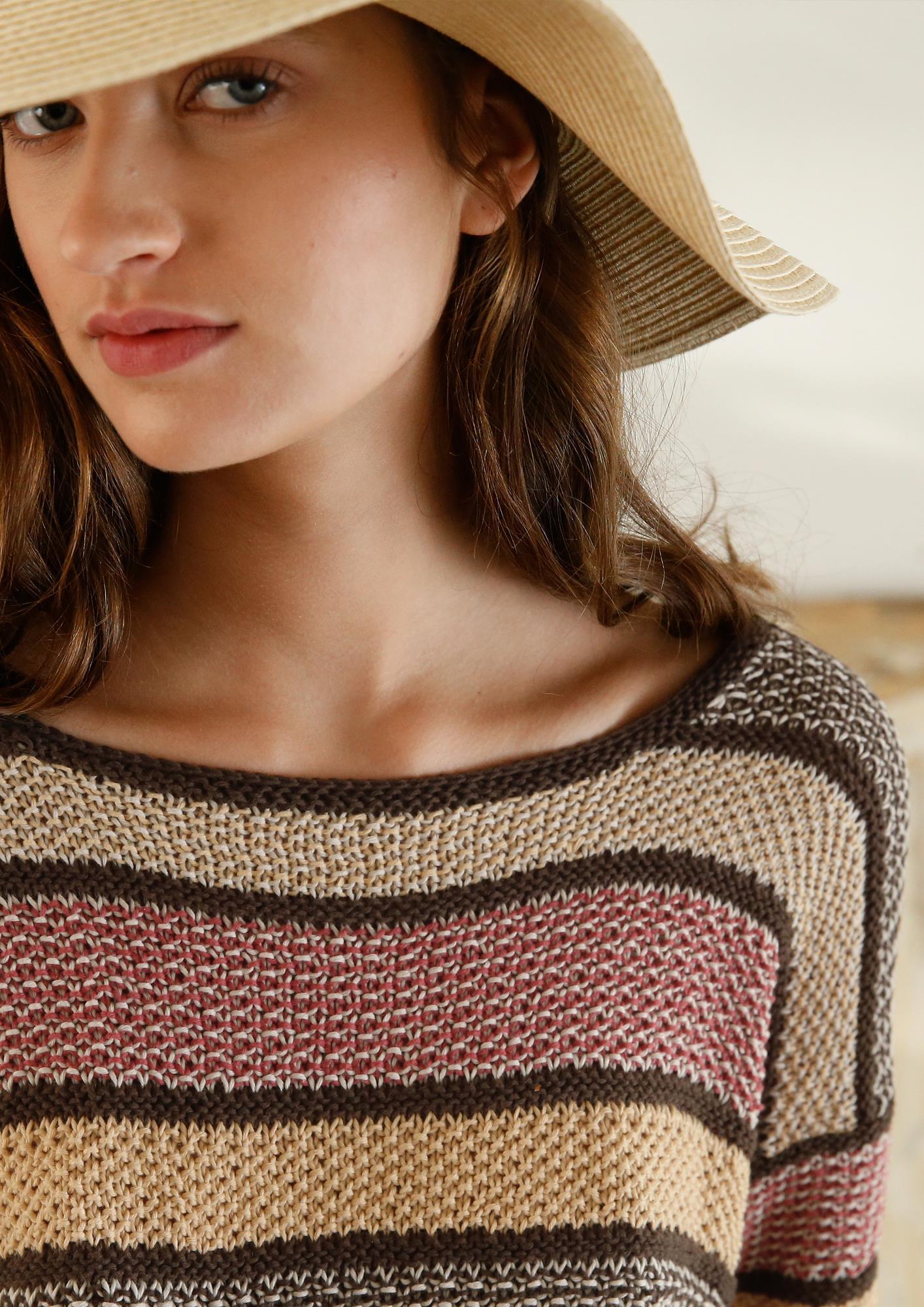 Anleitung - Pullover mit Strukturmusterstreifen - Rebecca - Online.de