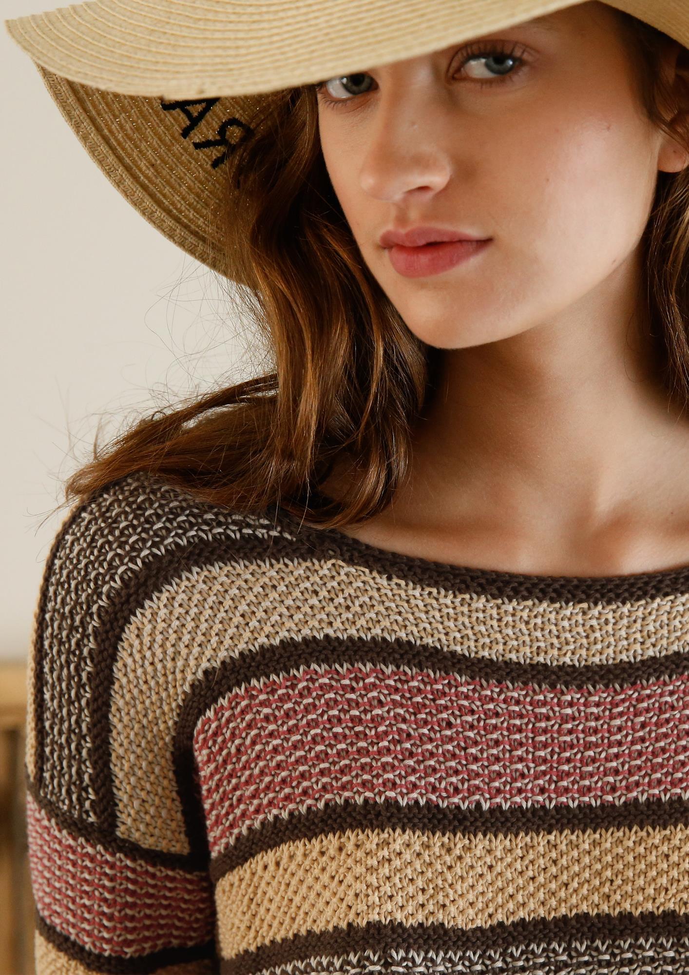 Anleitung - Pullover mit Strukturmusterstreifen - Rebecca - Online.de