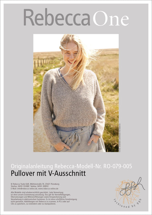 Anleitung - Pullover mit V - Ausschnitt | rebecca - online.de