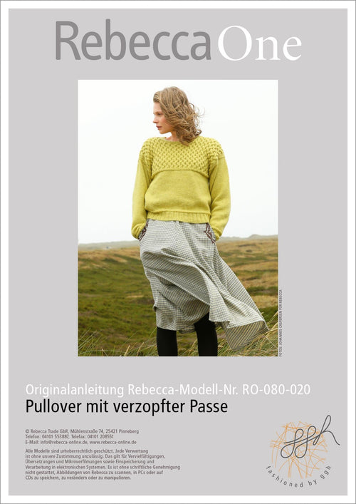 Anleitung - Pullover mit verzopfter Passe | rebecca - online.de