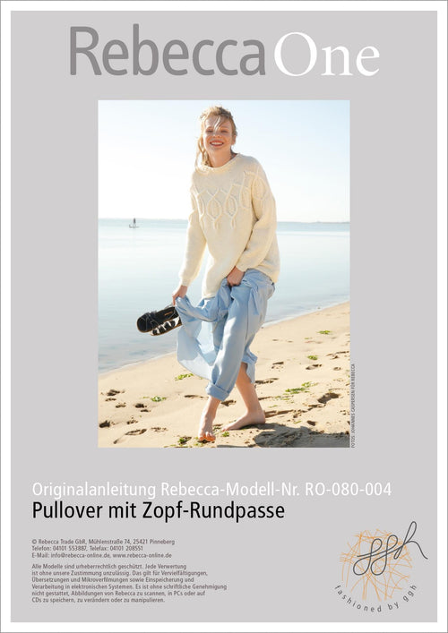 Anleitung - Pullover mit Zopf - Rundpasse | rebecca - online.de