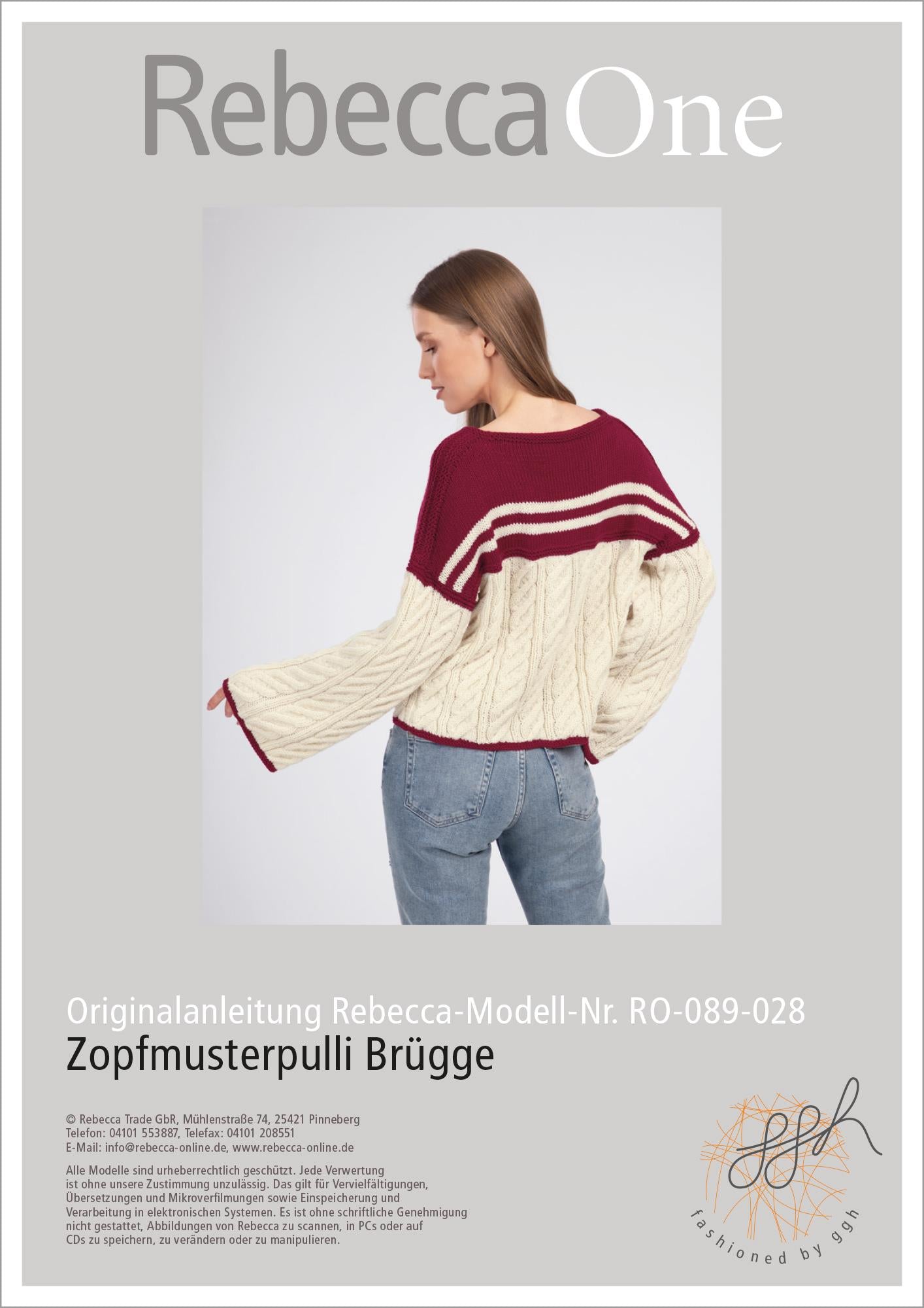 Anleitung - Zopfmusterpulli Brügge - Rebecca - Online.de
