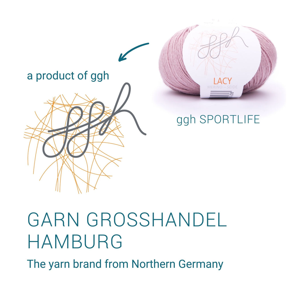GGH Lacy | Merinowolle mit Seide | 25g - 170m | 015 - Pastell Rosa