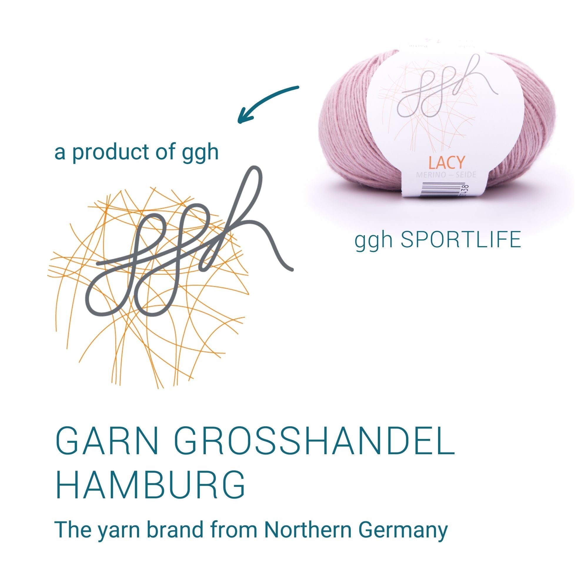 GGH Lacy | Merinowolle mit Seide | 25g - 170m | 015 - Pastell Rosa