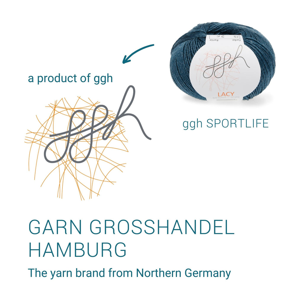 GGH Lacy | Merinowolle mit Seide | 25g - 170m | 025 - Petrol