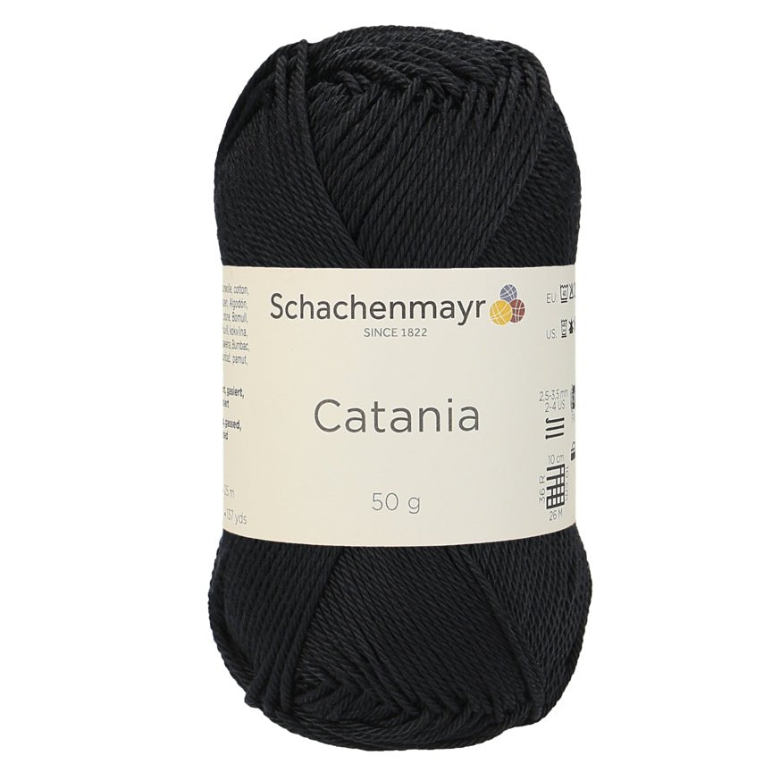 Catania | Baumwolle | 125m/50g | Farbe 110 - Schwarz | rebecca-online.de