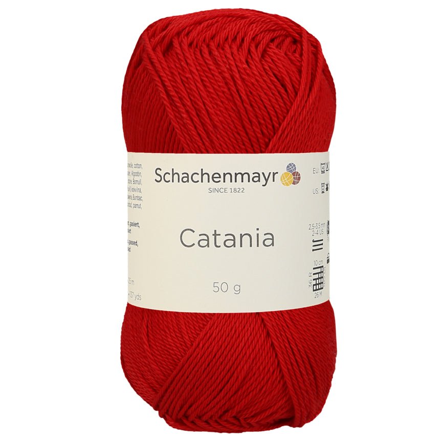 Catania | Baumwolle | 125m/50g | Farbe 115 - Signalrot | rebecca-online.de