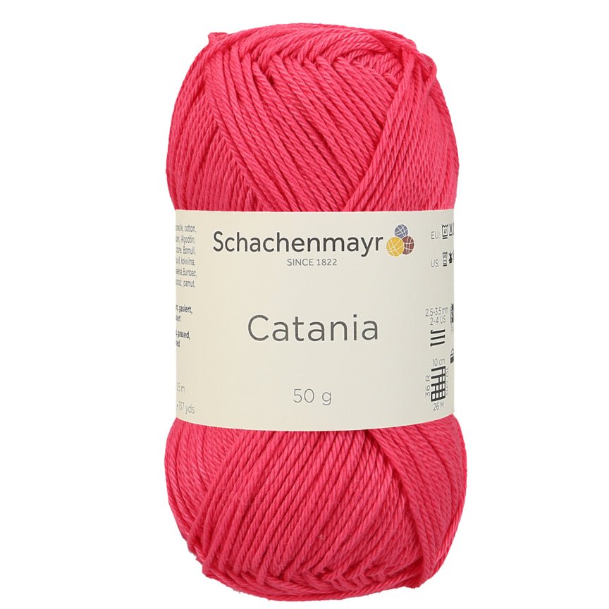 Catania | Baumwolle | 125m/50g | Farbe 256 - Himbeer | rebecca-online.de