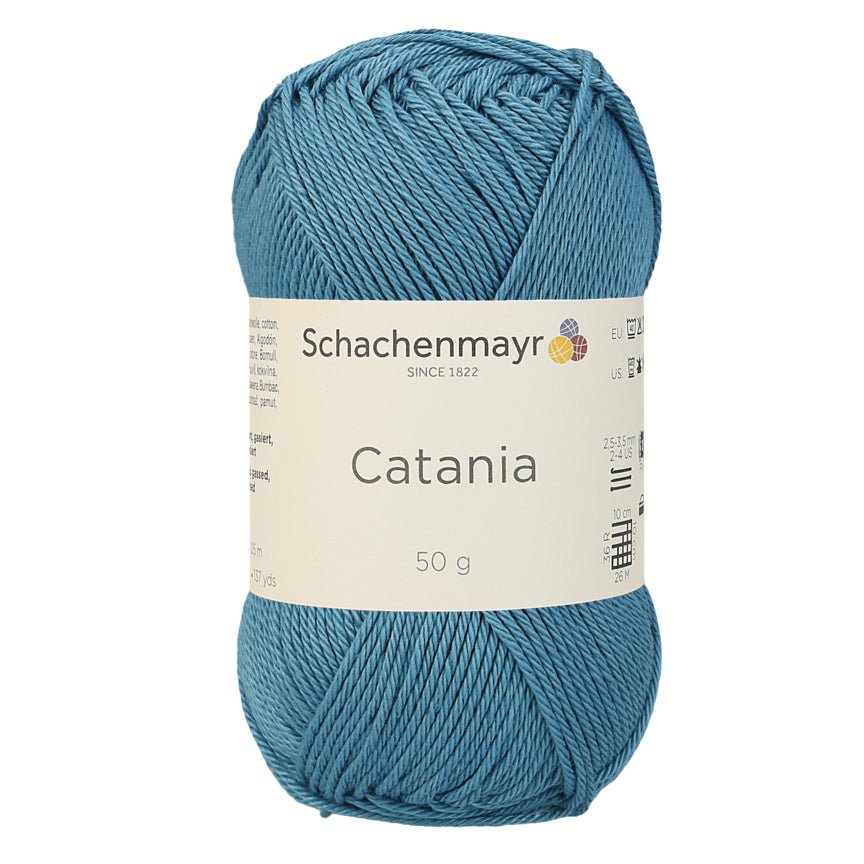 Catania | Baumwolle | 125m/50g | Farbe 380 - Kachelblau | rebecca-online.de