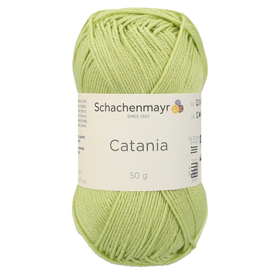 Catania | Baumwolle | 125m/50g | Farbe 392 - Gelbgrün | rebecca-online.de
