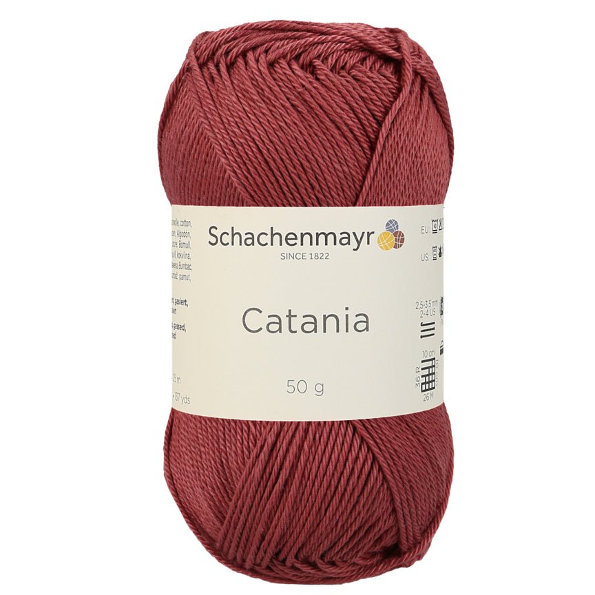 Catania | Baumwolle | 125m/50g | Farbe 396 - Marsalarot | rebecca-online.de