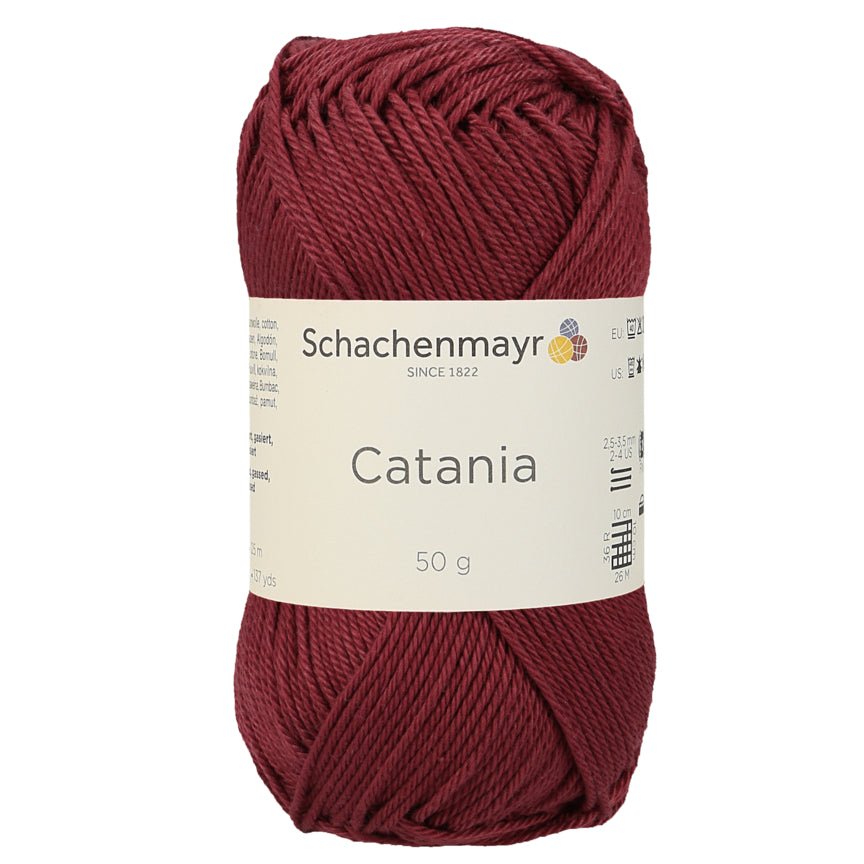 Catania | Baumwolle | 125m/50g | Farbe 425 - Burgund | rebecca-online.de