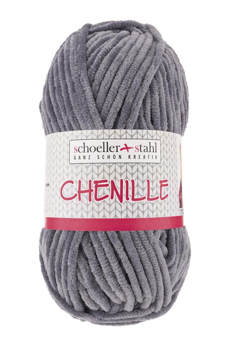 CHENILLE Wolle | 100g | Farbe 14 - Hellgrau - Rebecca - Online.de